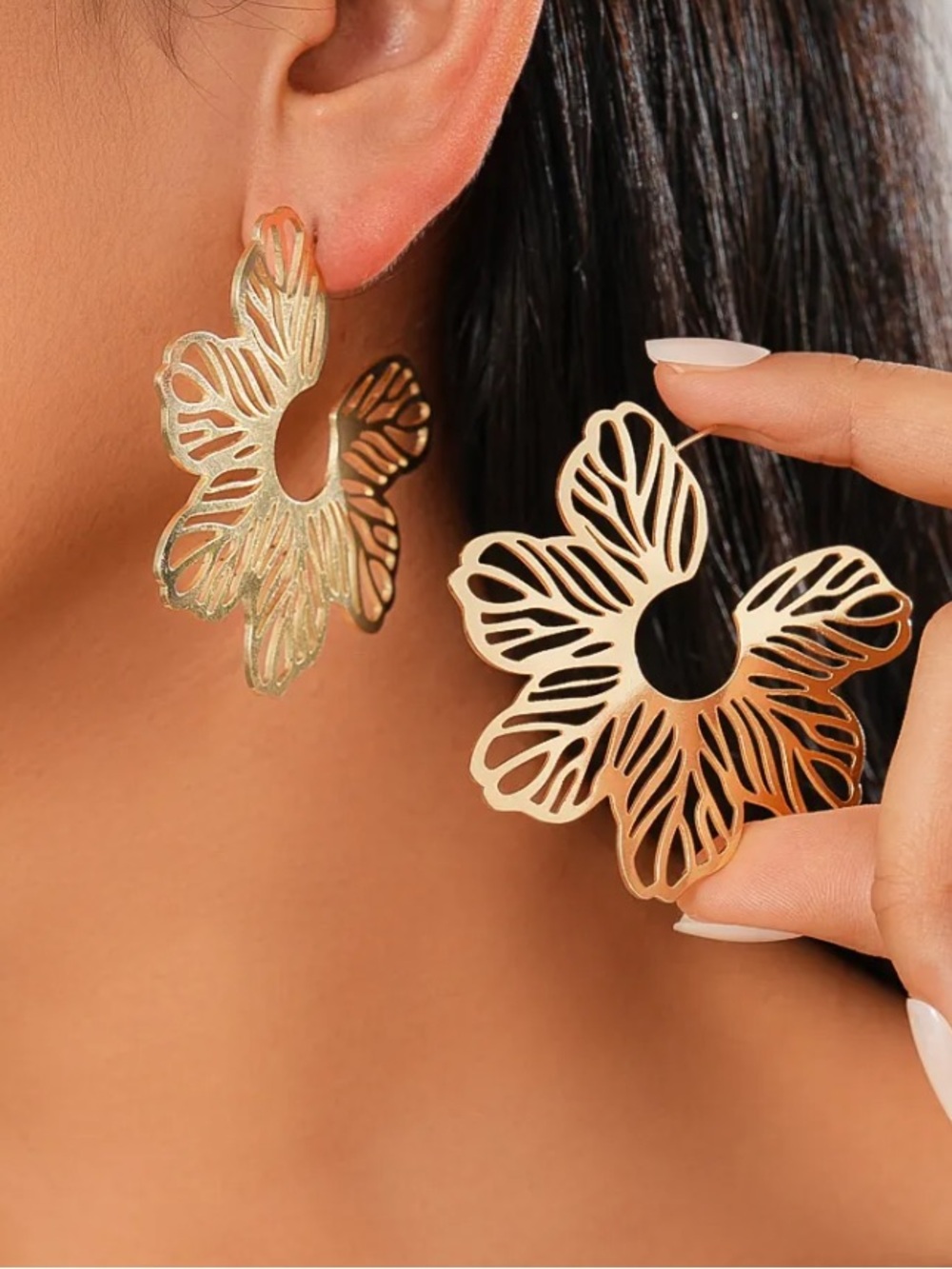 Laser Floral Statement Earrings